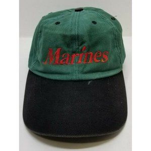 Marines The Change is Forever Baseball Cap Hat Green & Black Letters in Red (J2)